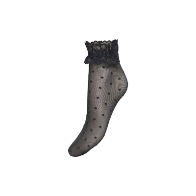 ONLY SONIA SHEER LACE SOCK BLACK - 15383489