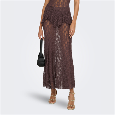 ONLY LAYA LACE LONG SKIRT JRS CHOCLATE MARTINI - 15375833