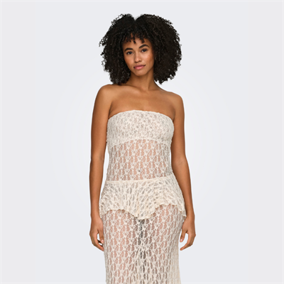 ONLY LAYA TUBE LACE TOP JRS BIRCH - 15375823