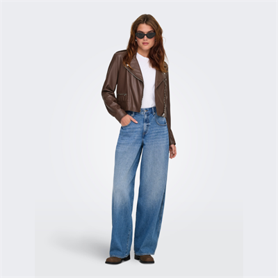 ONLY TAYLOR HW BARREL JEANS MEDIUM BLUE - 15367620