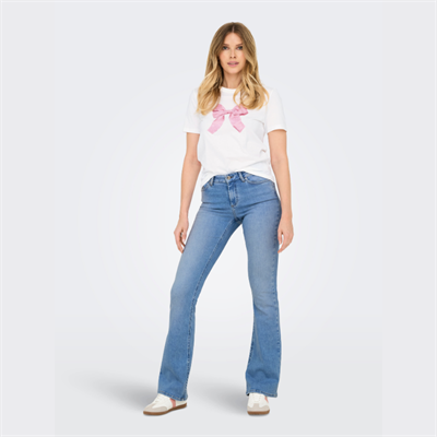 ONLY BLUSH MID FLARED SPECIAL BRIGHT BLUE DENIM - 15281251