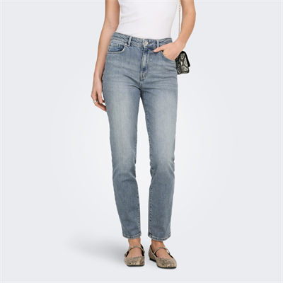ONLY EMILY STRETCH HW ST AK DNM DOT321 SPECIEL BLUE GREY DENIM - 15283928