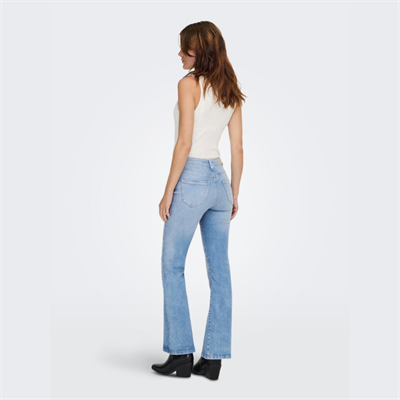 ONLY WAUW HW FLARD JEANS LIGHT BLUE DENIM - 15361594