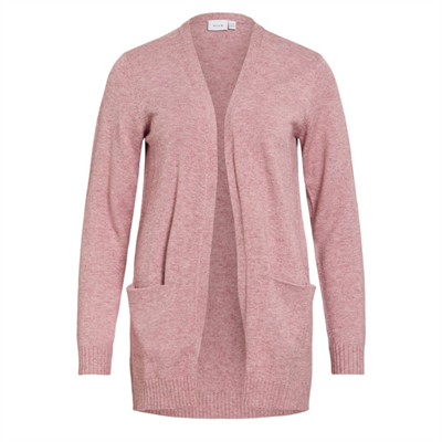 VILA RIL NOSTALIGIA ROSE/ LIGHT MELAN OPEN STRIK CARDIGAN - 14044041