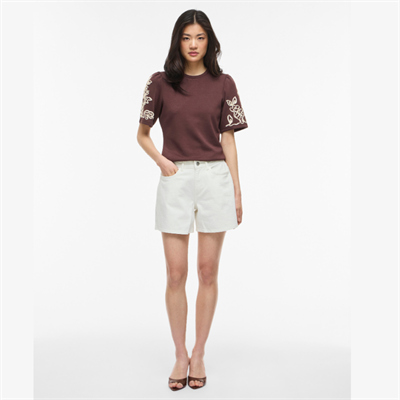 VILA JAF RW DENIM SHORTS CLOUD DANCER - 14111887