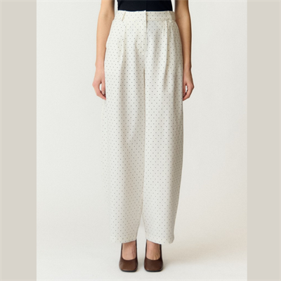 YAS DOTLY HW BARREL PANT – STAR WHITE/ BLACK -26041150
