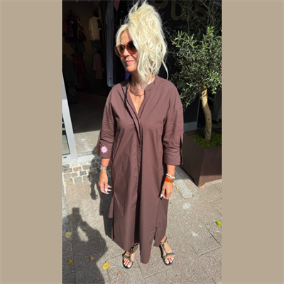 WAUW LUNA DRESS – SHOOT FOR THE STARS CHOCOLATE BROWN- 10225