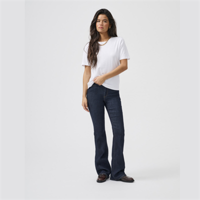  ONLY WAUW DARK BLUE DENIM FLARED RINSE - 15230472