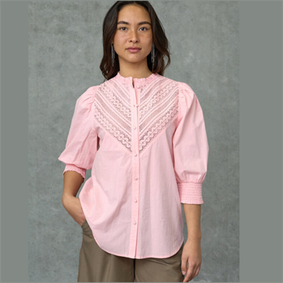 Love & Divine shirt coral pink -  LOVE805-2