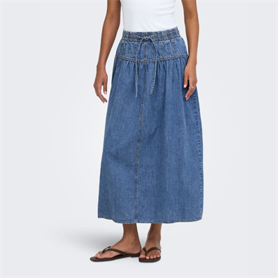 ONLY LYRA A-LINE DNM MAXI SKIRT MEDIUM BLUE DENIM - 15369234