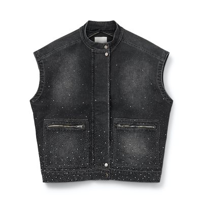 SOFIE SCHNOOR VEGASW VEST WASHED BLACK - S253170