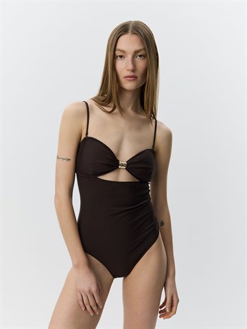 GALIASW BADEDRAGT MED GULD SPÆNDE INTENSE BROWN - S262390