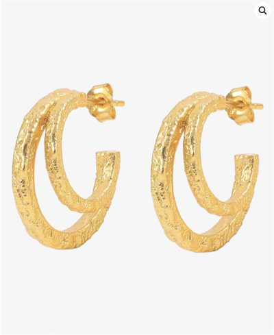 HULTQUIST DOUBLE CITY HOOPS S08023 - GULD