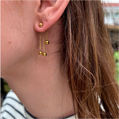 WOLFF JEWELRY BIG BOBLE ERRINGS GOLD - 1194