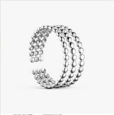 WOLFF JEWELRY MINI BOBLE RING SILVER - 1190