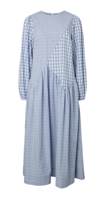 YAS RINO CHECK LANG KJOLE - SKYWAY- 26040821