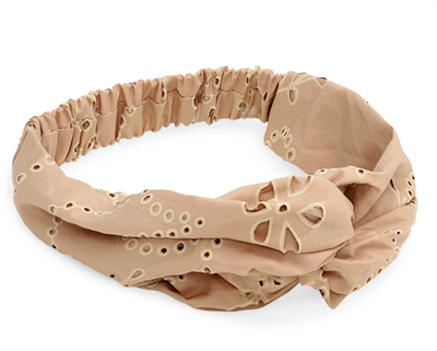 SUI AVA FLORAL BRODERIE TWIST HEADBAND - SALTED - SA2601169