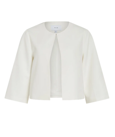 VILA GERY O-NECK 3/4 CLOUD DANCER BOLERO/DC - 14113299