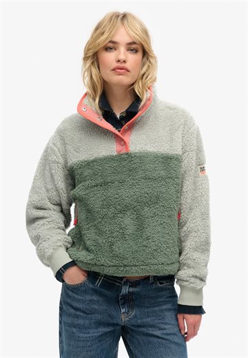 SUPERDRY SUPER SOFT MASH UP TEDDY FLEECE PURITAN GREY – W2012349A
