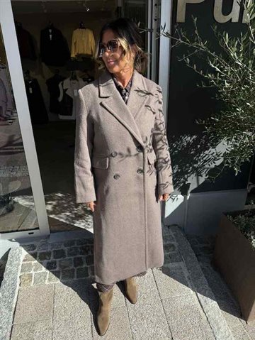 YAS FURI LS LONG COAT SEOIA TINT - 26038203