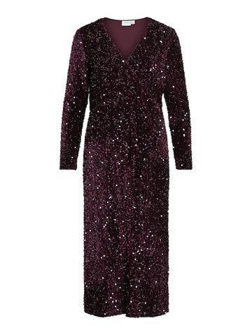 VILA FAITH V-NECK L/S MIDI DRESS FIG - 14110935