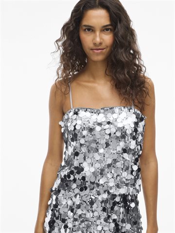 VILA CHAYA SINGLET TOP/DC SILVER - 14110991