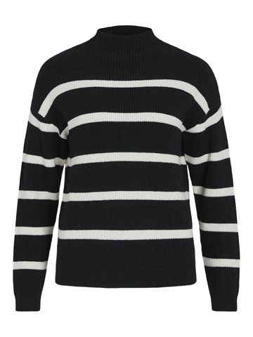 VILA RIL MOCKNECK STRIK BLACK/WHITE ALYS- 14091615