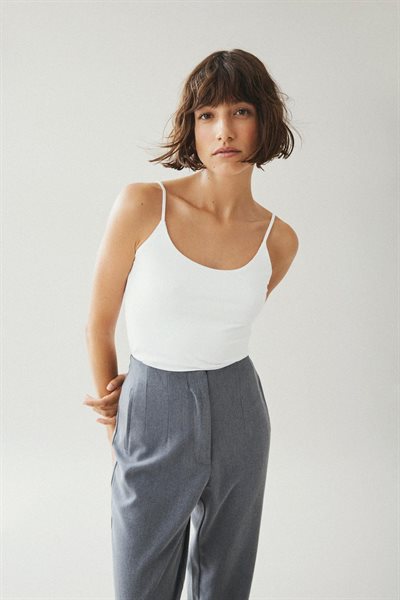 VILA KENZA SINGLET TOP WHITE - 14097189