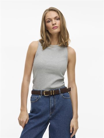 VILA SOLA TANK TOP LIGHT GREY MELANGE - 14101757