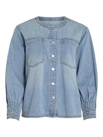 VILA KIKI LIGHT BLUE DENIM SHIRT - 14106813