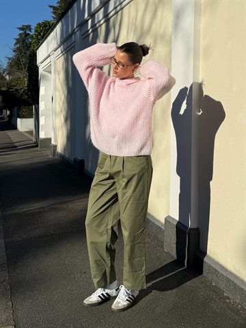 VILA ELLIS O-NECK L/S KNIT PULLOVER/R CHERRY BLOSSOM - 14112316