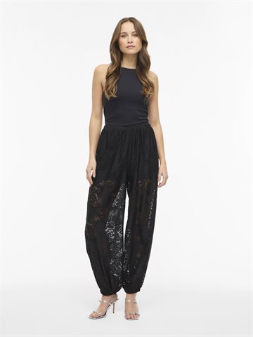 VILA LALA LACE BALLOON PANTS BLACK 14118314