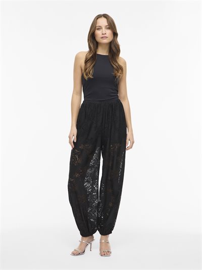 VILA LALA LACE BALLOON PANTS BLACK 14118314