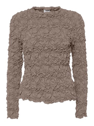 YAS MERA TOP TAUPE GRAY - 26040040