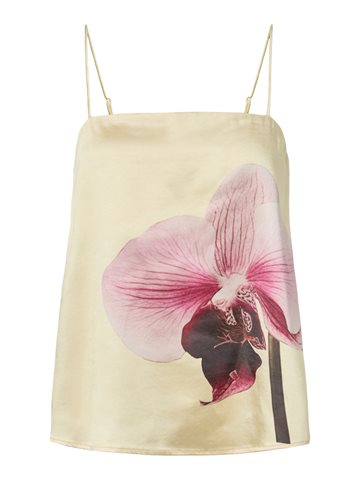 YAS ORCHIDA SATIN SINGLET TOP ANISE FLOWER- 26039935
