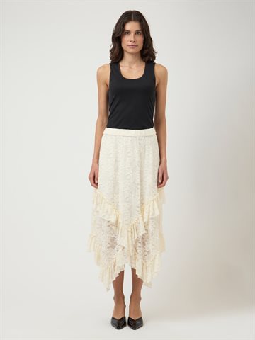 YAS TUKKA HW ANKLE SKIRT PRISTINE - 26040562