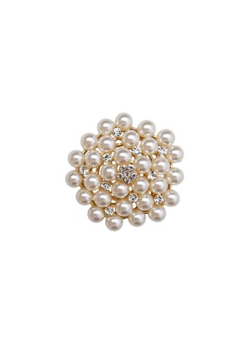 BLACK COLOUR TIFFANY BROOCH PEARL - 4533