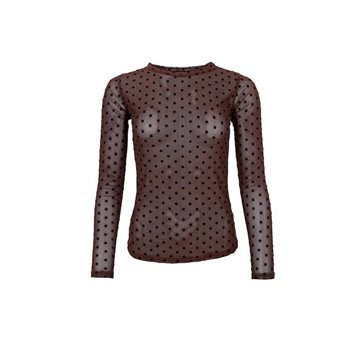  BLACK COLOUR JENNIE DOTTED MESH BLUS COFFEE 40611