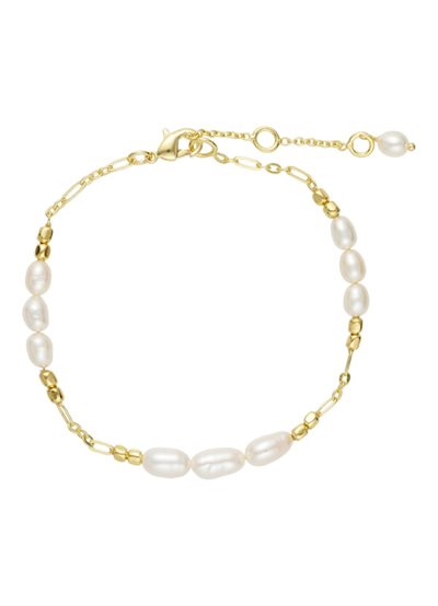 PURE BY NAT MERLE PEARL BRACELET GOLDPLATED WITH WHITE PEARLS - 40690