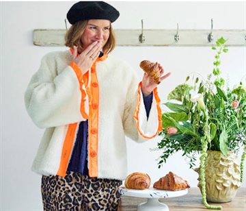 WAUW FRIDA FLEECE OFF-WHITE WITH NEON - 10152