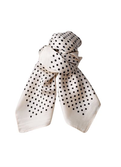 BLACK COLOUR OFF WHITE DOTS BIANCA MINI SVARVES - 3622