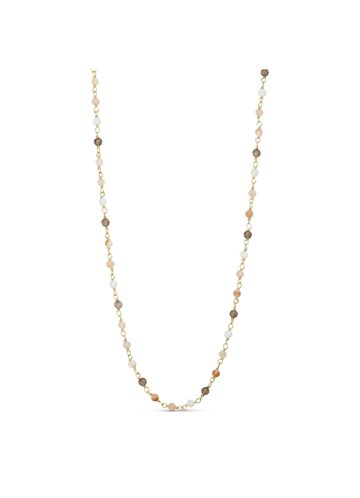 PURE BY NAT VIVA SHORT NECKLACE W. STONES G/B SMOKY TONES - 31825