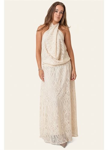BYIC KAJAIC LONG SKIRT OFF WHITE LACE - A2592