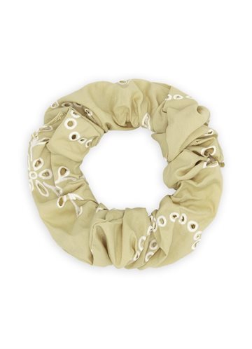 SUI AVA FLORAL BRODERIE SCRUNCHIE PISTACHIO - SA2601173