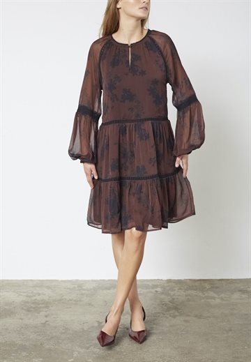 LOVE & DIVINE KJOLE BORDEAUX/FLOWE LOVE 1406