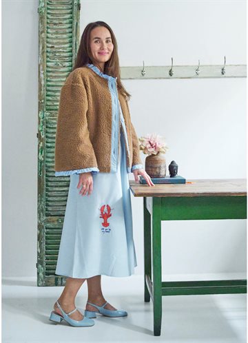 WAUW FRIDA FLEECE CARAMELLO WITH LIGHT BLUE - 10152