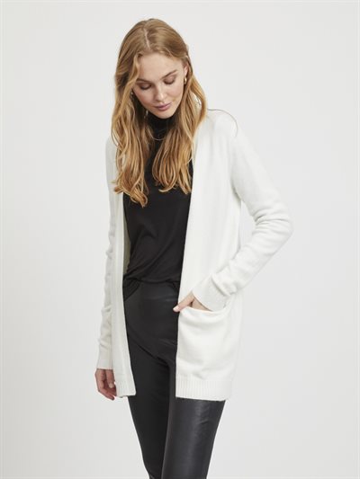 VILA RIL WHITE ALYSSUM OPEN STRIK CARDIGAN - 14044041