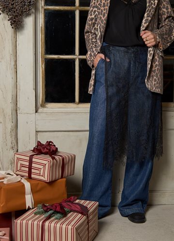 BLACK COLOUR ORIANNA LAVE TIE SKIRT BLACK - 208424