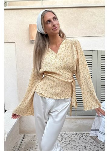 BYIC OFELIA  WRAP SHIRT YELLOW FLOWER PRINT - A23939