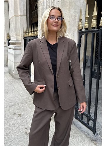 BYIC SIGNATUREL BLAZER DARK BROWN - A23986